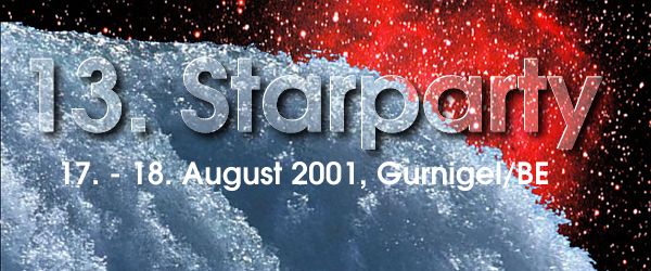 13. Starparty, 17. - 19. August 2001